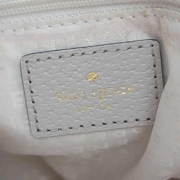 KATE SPADE NEW YORK Wellesley Rachelle ivory Leather Satchel Bag Purse - Picture 8 of 16